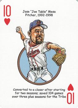 2006 Hero Decks Cleveland Indians Baseball Heroes Playing Cards #10♥ Jose Mesa Front