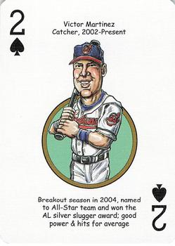 2006 Hero Decks Cleveland Indians Baseball Heroes Playing Cards #2♠ Victor Martinez Front