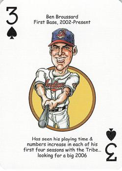 2006 Hero Decks Cleveland Indians Baseball Heroes Playing Cards #3♠ Ben Broussard Front