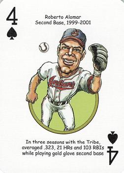 2006 Hero Decks Cleveland Indians Baseball Heroes Playing Cards #4♠ Roberto Alomar Front