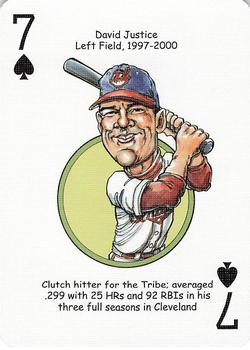 2006 Hero Decks Cleveland Indians Baseball Heroes Playing Cards #7♠ David Justice Front