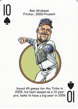 2006 Hero Decks Cleveland Indians Baseball Heroes Playing Cards #10♠ Bob Wickman Front