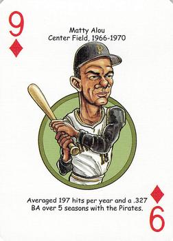 2006 Hero Decks Pittsburgh Pirates Baseball Heroes Playing Cards #9♦ Matty Alou Front