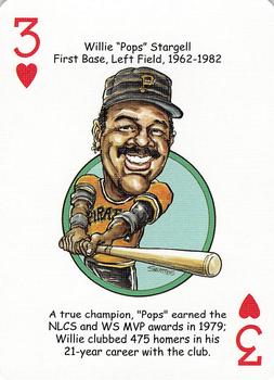 2006 Hero Decks Pittsburgh Pirates Baseball Heroes Playing Cards #3♥ Willie 