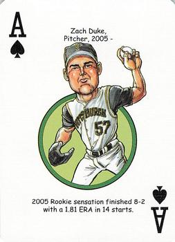 2006 Hero Decks Pittsburgh Pirates Baseball Heroes Playing Cards #A♠ Zach Duke Front