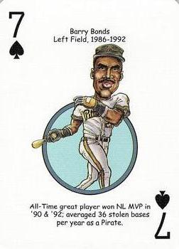 2006 Hero Decks Pittsburgh Pirates Baseball Heroes Playing Cards #7♠ Barry Bonds Front