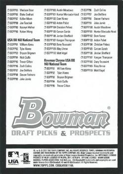 2011 Bowman Draft Picks & Prospects - Checklists Retail #3 Retail Checklist 3 Back