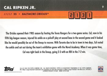 2020 Topps x Cal Ripken: 2131 #9 Cal Ripken Jr. Back