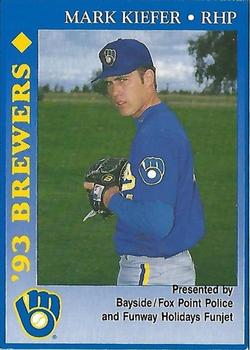 1993 Milwaukee Brewers Police - Bayside / Fox Point Police and Funway Holidays Funjet #NNO Mark Kiefer Front