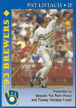 1993 Milwaukee Brewers Police - Bayside / Fox Point Police and Funway Holidays Funjet #NNO Pat Listach Front