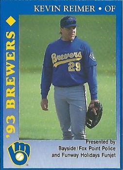 1993 Milwaukee Brewers Police - Bayside / Fox Point Police and Funway Holidays Funjet #NNO Kevin Reimer Front