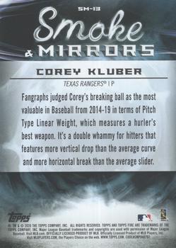 2020 Topps Fire - Smoke and Mirrors Blue Chip #SM-13 Corey Kluber Back