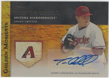 2012 Topps - Golden Moments Autographs Gold #GMA-TC Trevor Cahill Front