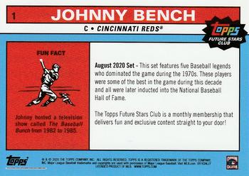 2020 Topps Future Stars Club - 08 August #1 Johnny Bench Back
