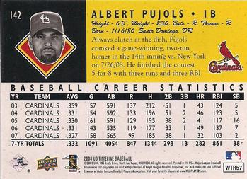 2008 Upper Deck Timeline - 1994 All-Time Heroes 20th Anniversary #142 Albert Pujols Back