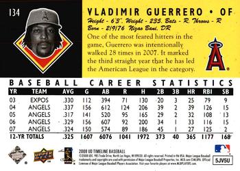 2008 Upper Deck Timeline - 1994 All-Time Heroes 20th Anniversary #134 Vladimir Guerrero Back
