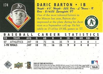 2008 Upper Deck Timeline - 1994 All-Time Heroes 20th Anniversary #174 Daric Barton Back
