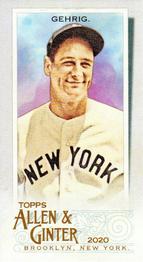 2020 Topps Allen & Ginter - Mini #11 Lou Gehrig Front