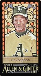 2020 Topps Allen & Ginter - Mini Stained Glass #35 Rickey Henderson Front