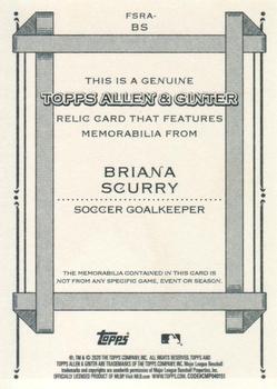 2020 Topps Allen & Ginter - Full-Size Relics A #FSRA-BS Briana Scurry Back