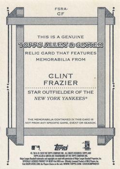 2020 Topps Allen & Ginter - Full-Size Relics A #FSRA-CF Clint Frazier Back