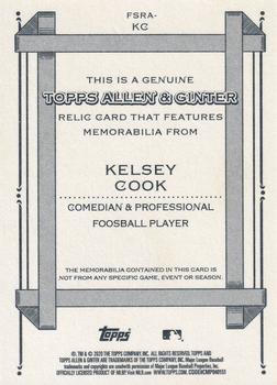 2020 Topps Allen & Ginter - Full-Size Relics A #FSRA-KC Kelsey Cook Back