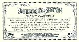 2020 Topps Allen & Ginter - Mini Behemoths Beneath #MGB-10 Giant Oarfish Back