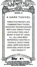 2020 Topps Allen & Ginter - Mini Where Monsters Live #MWML-8 A Dark Tunnel Back