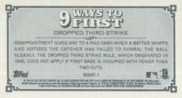 2020 Topps Allen & Ginter - Mini 9 Ways to First #M9WF-1 Dropped Third Strike Back