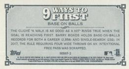 2020 Topps Allen & Ginter - Mini 9 Ways to First #M9WF-3 Base On Balls Back
