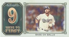 2020 Topps Allen & Ginter - Mini 9 Ways to First #M9WF-3 Base On Balls Front