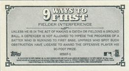 2020 Topps Allen & Ginter - Mini 9 Ways to First #M9WF-5 Fielder Interference Back