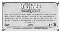 2020 Topps Allen & Ginter - Mini 9 Ways to First #M9WF-6 Fielder's Choice Back