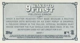 2020 Topps Allen & Ginter - Mini 9 Ways to First #M9WF-7 Fielding Error Back