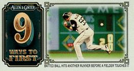 2020 Topps Allen & Ginter - Mini 9 Ways to First #M9WF-9 Batted Ball hits another runner before a fielder touches it Front