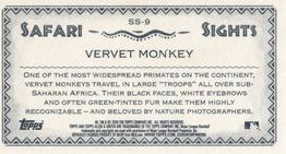 2020 Topps Allen & Ginter - Mini Safari Sights #SS-9 Vervet Monkey Back