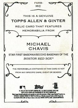 2020 Topps Allen & Ginter - Full-Size Relics B #FSRB-MC Michael Chavis Back