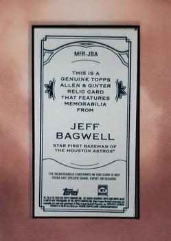 2020 Topps Allen & Ginter - Mini Framed Relics #MFR-JBA Jeff Bagwell Back
