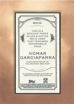 2020 Topps Allen & Ginter - Mini Framed Relics #MFR-NG Nomar Garciaparra Back