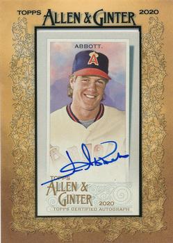 2020 Topps Allen & Ginter - Mini Framed Baseball Autographs #MA-JA Jim Abbott Front