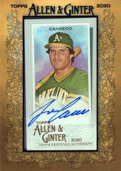 2020 Topps Allen & Ginter - Mini Framed Baseball Autographs #MA-JC Jose Canseco Front