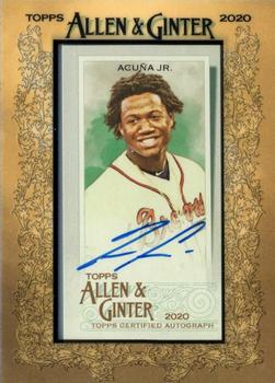 2020 Topps Allen & Ginter - Mini Framed Baseball Autographs #MA-RA Ronald Acuña Jr. Front