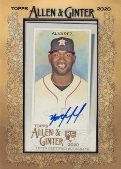 2020 Topps Allen & Ginter - Mini Framed Baseball Autographs #MA-YA Yordan Alvarez Front