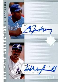 2008 Upper Deck Ultimate Collection - Autographs Dual #ULT-JW Bo Jackson / Dave Winfield Front