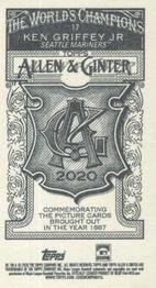 2020 Topps Allen & Ginter - Mini A & G Back #17 Ken Griffey Jr. Back