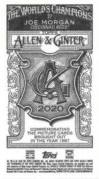2020 Topps Allen & Ginter - Mini A & G Back #27 Joe Morgan Back