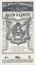 2020 Topps Allen & Ginter - Mini A & G Back #34 Pete Alonso Back