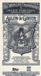 2020 Topps Allen & Ginter - Mini A & G Back #42 Jackie Robinson Back