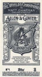 2020 Topps Allen & Ginter - Mini A & G Back #43 Matt Chapman Back