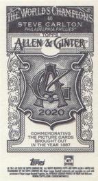 2020 Topps Allen & Ginter - Mini A & G Back #60 Steve Carlton Back
